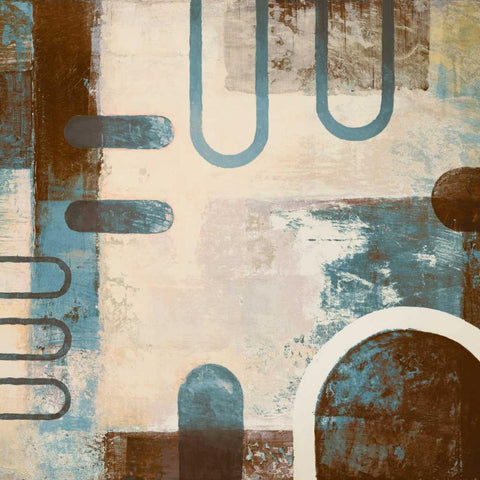 Playing With Shapes II Gold Ornate Wood Framed Art Print with Double Matting by Marcon, Michael