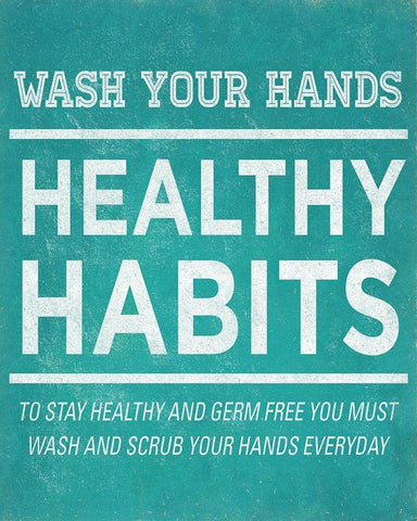 Healthy Habits I White Modern Wood Framed Art Print with Double Matting by SD Graphics Studio