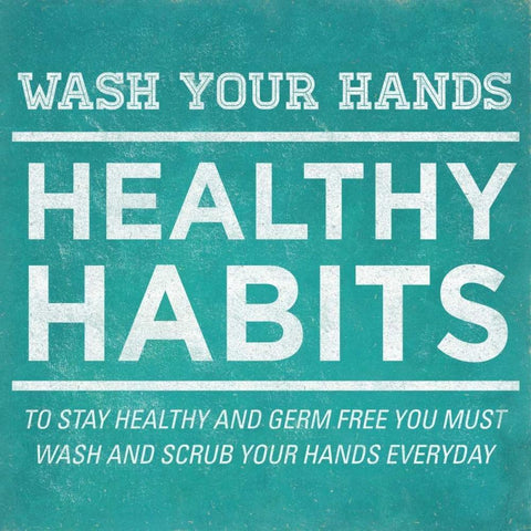 Healthy Habits I White Modern Wood Framed Art Print with Double Matting by SD Graphics Studio