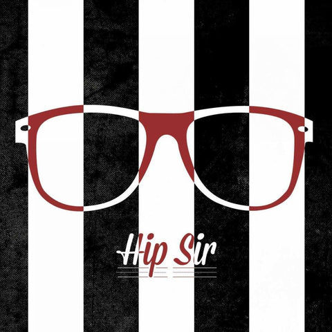 Hip Glasses II White Modern Wood Framed Art Print with Double Matting by Studio, Sd Graphics