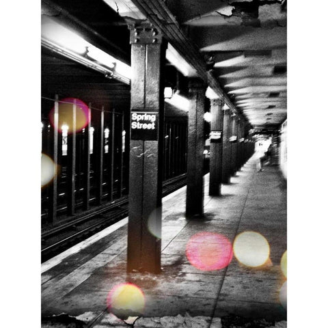 Next Stop Black Modern Wood Framed Art Print by Acosta