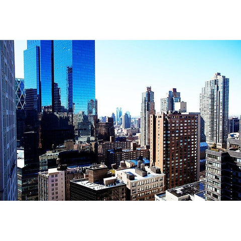 Skyline Black Modern Wood Framed Art Print with Double Matting by Bryant, Susan