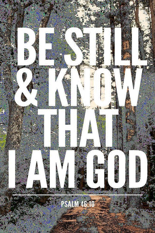 Be Still White Modern Wood Framed Art Print with Double Matting by Bryant, Susan