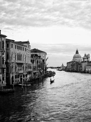 Venetian Canals I White Modern Wood Framed Art Print with Double Matting by Navas, Emily