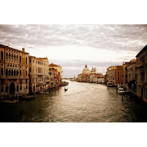 Venetian Canals I Black Modern Wood Framed Art Print by Navas, Emily
