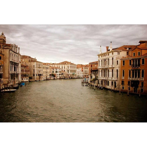 Venetian Canals II Gold Ornate Wood Framed Art Print with Double Matting by Navas, Emily