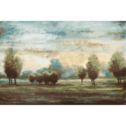 Return to the Blue Open Glow ! White Modern Wood Framed Art Print by Marcon, Michael