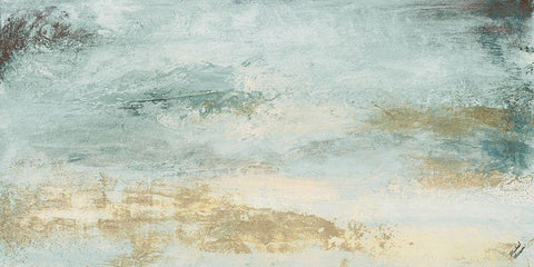 Open Glow Horizon II White Modern Wood Framed Art Print with Double Matting by Marcon, Michael