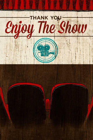 Enjoy the Show-Theater Black Ornate Wood Framed Art Print with Double Matting by SD Graphics Studio
