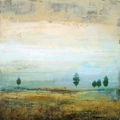 Open Atmosphere II Black Modern Wood Framed Art Print with Double Matting by Marcon, Michael