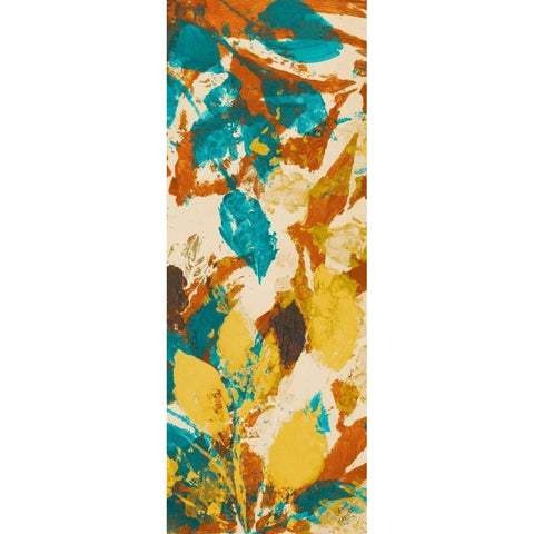 Leaves Galore I Black Modern Wood Framed Art Print with Double Matting by Loreth, Lanie