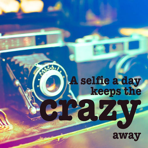 A Selfie a Day White Modern Wood Framed Art Print by Bryant, Susan