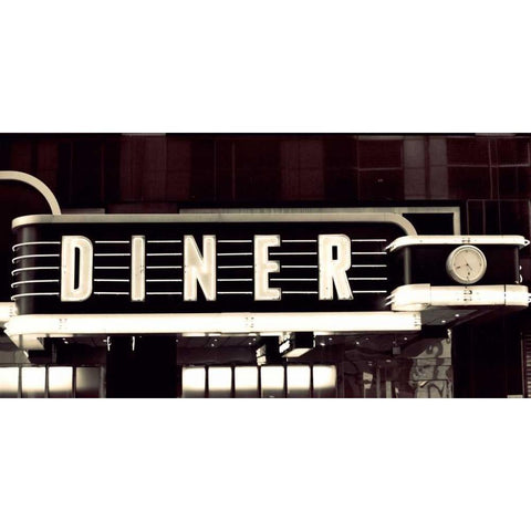 Diner Gold Ornate Wood Framed Art Print with Double Matting by Bryant, Susan