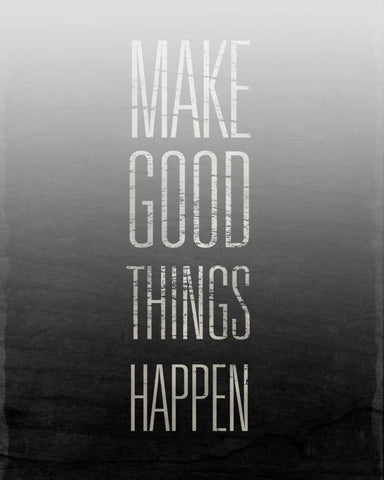 Make Things Happen White Modern Wood Framed Art Print with Double Matting by SD Graphics Studio