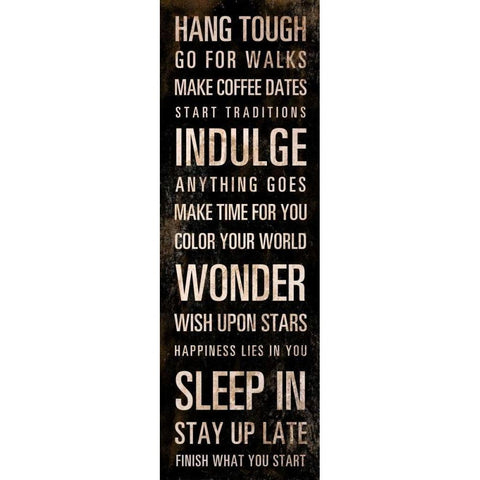 Hang Tough Black Modern Wood Framed Art Print with Double Matting by SD Graphics Studio