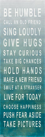 Be Humble White Modern Wood Framed Art Print with Double Matting by SD Graphics Studio