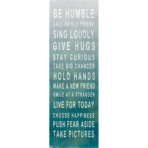 Be Humble Black Modern Wood Framed Art Print with Double Matting by SD Graphics Studio