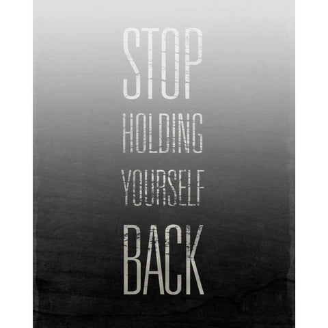 Stop Holding Yourself Back Gold Ornate Wood Framed Art Print with Double Matting by SD Graphics Studio