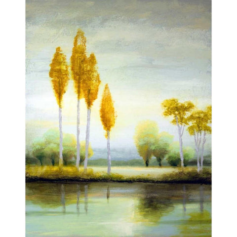 September Calm I Gold Ornate Wood Framed Art Print with Double Matting by Marcon, Michael