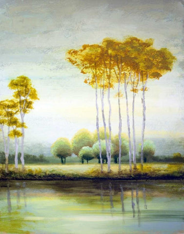 September Calm II Black Ornate Wood Framed Art Print with Double Matting by Marcon, Michael