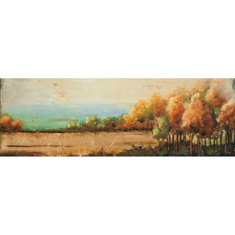 Gold River I Gold Ornate Wood Framed Art Print with Double Matting by Pinto, Patricia