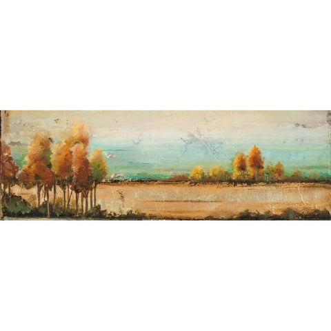 Gold River II White Modern Wood Framed Art Print by Pinto, Patricia