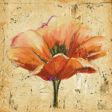 Poppy III Black Ornate Wood Framed Art Print with Double Matting by Pinto, Patricia