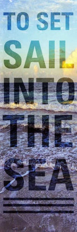 Sea and Sky I White Modern Wood Framed Art Print with Double Matting by Peck, Gail