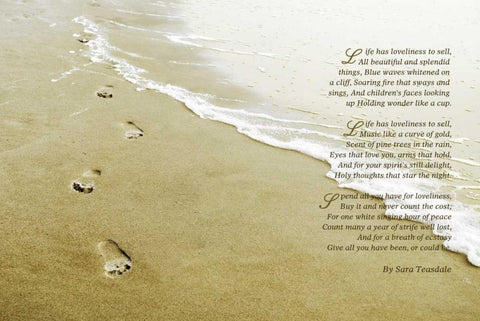 Lifes Loveliness White Modern Wood Framed Art Print with Double Matting by Peck, Gail