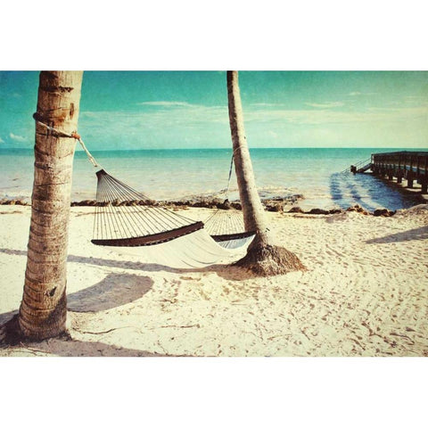Under the Palms Gold Ornate Wood Framed Art Print with Double Matting by Peck, Gail