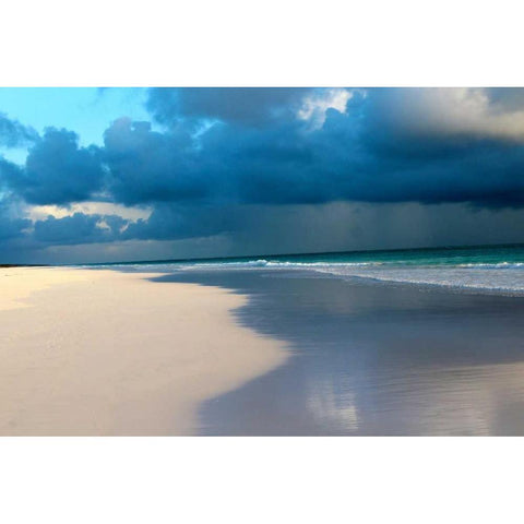 Blue Sky Beach II Black Modern Wood Framed Art Print by Rodriguez, Jairo