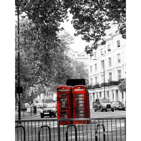 Telephone White Modern Wood Framed Art Print by Navas, Emily