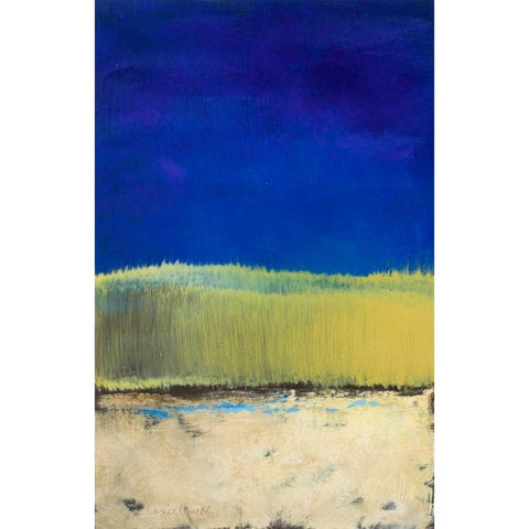 Blue Lagoon II Black Modern Wood Framed Art Print with Double Matting by Loreth, Lanie