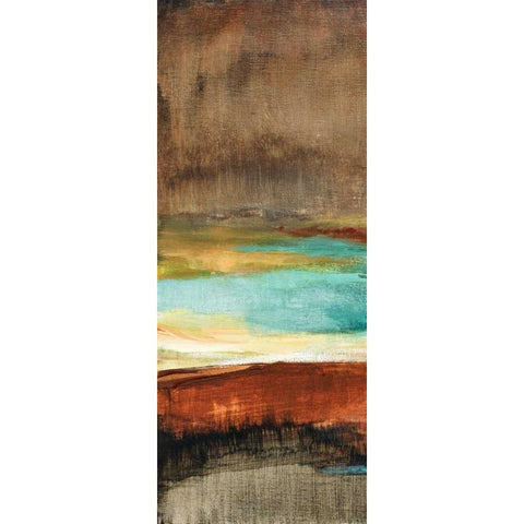 Rustic Sea Panel I Black Modern Wood Framed Art Print with Double Matting by Loreth, Lanie