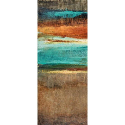 Rustic Sea Panel II Black Modern Wood Framed Art Print with Double Matting by Loreth, Lanie