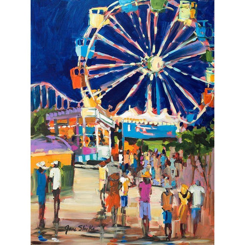 Carnival White Modern Wood Framed Art Print by Slivka, Jane