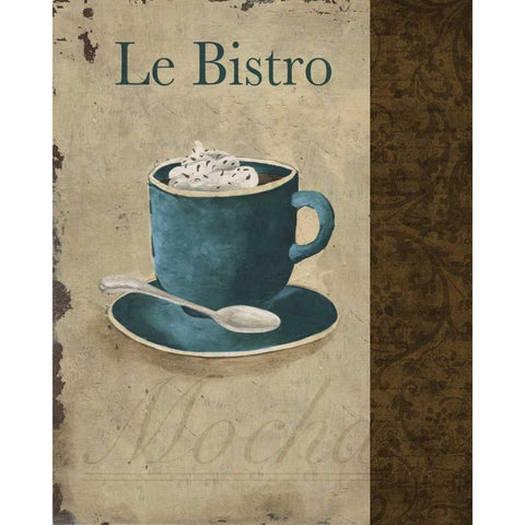 Le Bistro Gold Ornate Wood Framed Art Print with Double Matting by Medley, Elizabeth