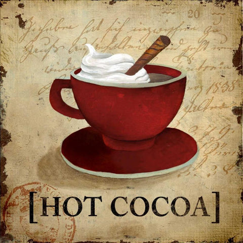 Hot Cocoa Black Modern Wood Framed Art Print with Double Matting by Medley, Elizabeth