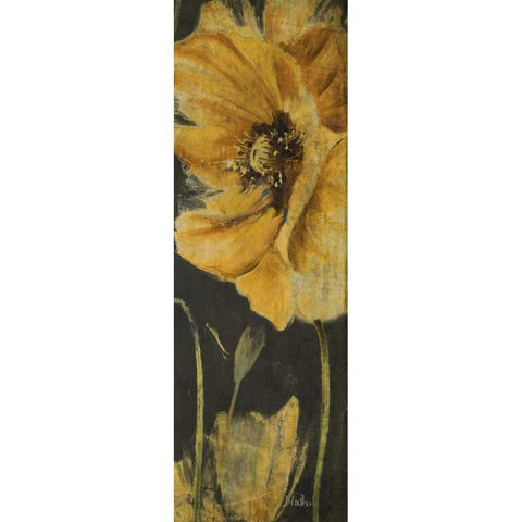 Poppy Garden Panel II White Modern Wood Framed Art Print by Pinto, Patricia