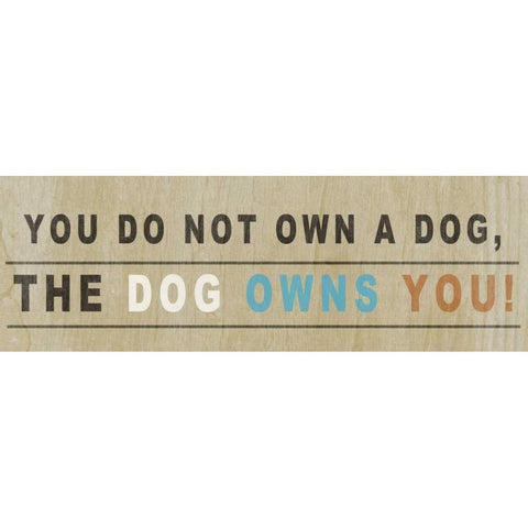 Dog Owns You I White Modern Wood Framed Art Print by Studio, Sd Graphics