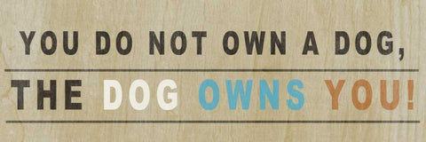 Dog Owns You I Black Ornate Wood Framed Art Print with Double Matting by Studio, Sd Graphics