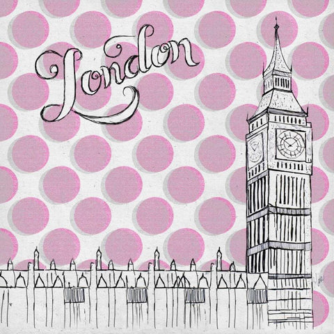 Textile London White Modern Wood Framed Art Print with Double Matting by Ritter, Gina