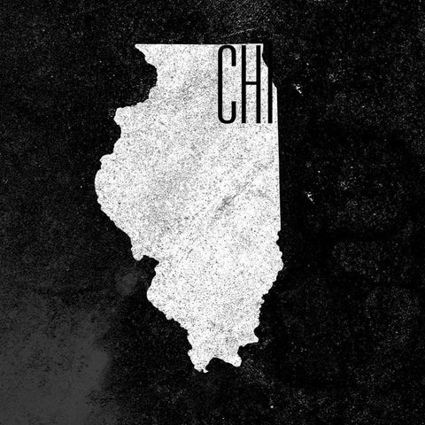 Chi Chalk Border Black Modern Wood Framed Art Print by Sundance Studio