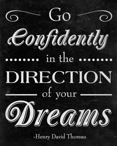 Direction of your Dreams Black Ornate Wood Framed Art Print with Double Matting by SD Graphics Studio