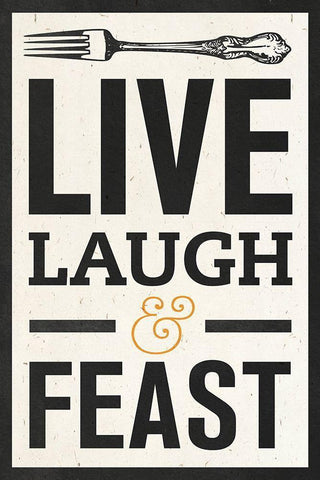 Live Laugh White Modern Wood Framed Art Print with Double Matting by SD Graphics Studio