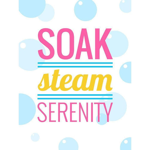 Soak, Steam, Serenity Gold Ornate Wood Framed Art Print with Double Matting by SD Graphics Studio