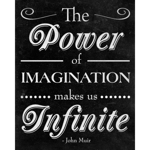 Power of Imagination Black Modern Wood Framed Art Print with Double Matting by SD Graphics Studio