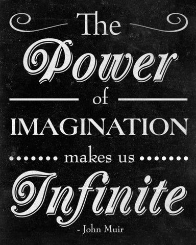 Power of Imagination Black Ornate Wood Framed Art Print with Double Matting by SD Graphics Studio