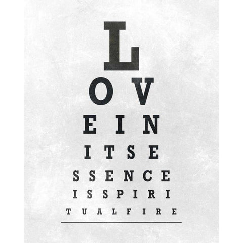 Eye Chart Typography I Gold Ornate Wood Framed Art Print with Double Matting by SD Graphics Studio
