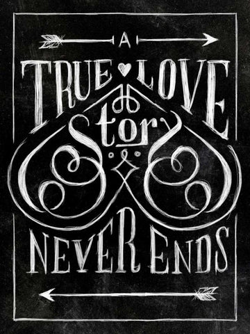 True Love White Modern Wood Framed Art Print with Double Matting by SD Graphics Studio